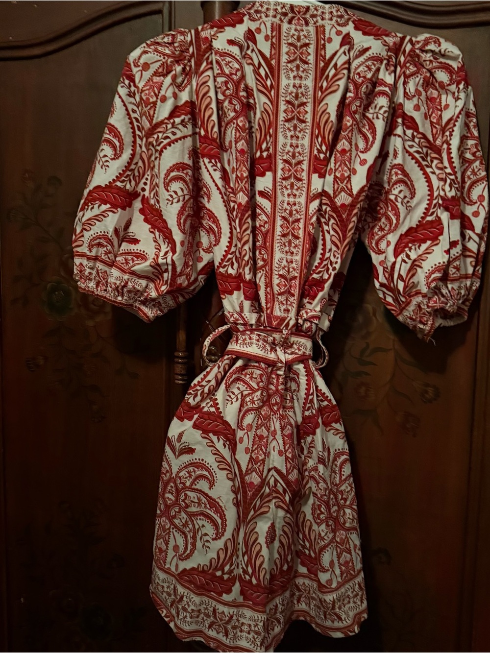 FARM Rio Red and White Tropical Cameo Romper - Picture 4 of 5